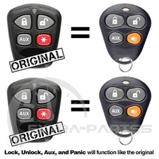 2 New Replacement Ungo 4 Btn Red Keyless Remote Car Key Fob For EZSDEI474V