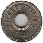1954 Fiji 1/2 Penny — photo from another recent sale