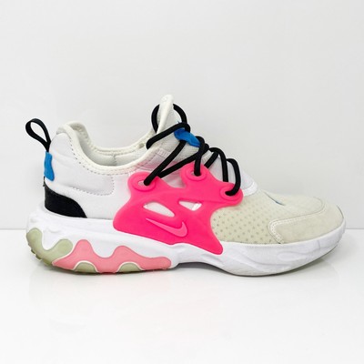 Nike Girls React Presto BQ4002-101 White Running Shoes Sneakers Size 7Y