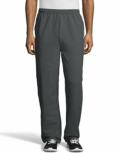 Hanes Men Fleece Sweatpants w/ pockets ComfortSoft EcoSmart Low-pill High Stitch