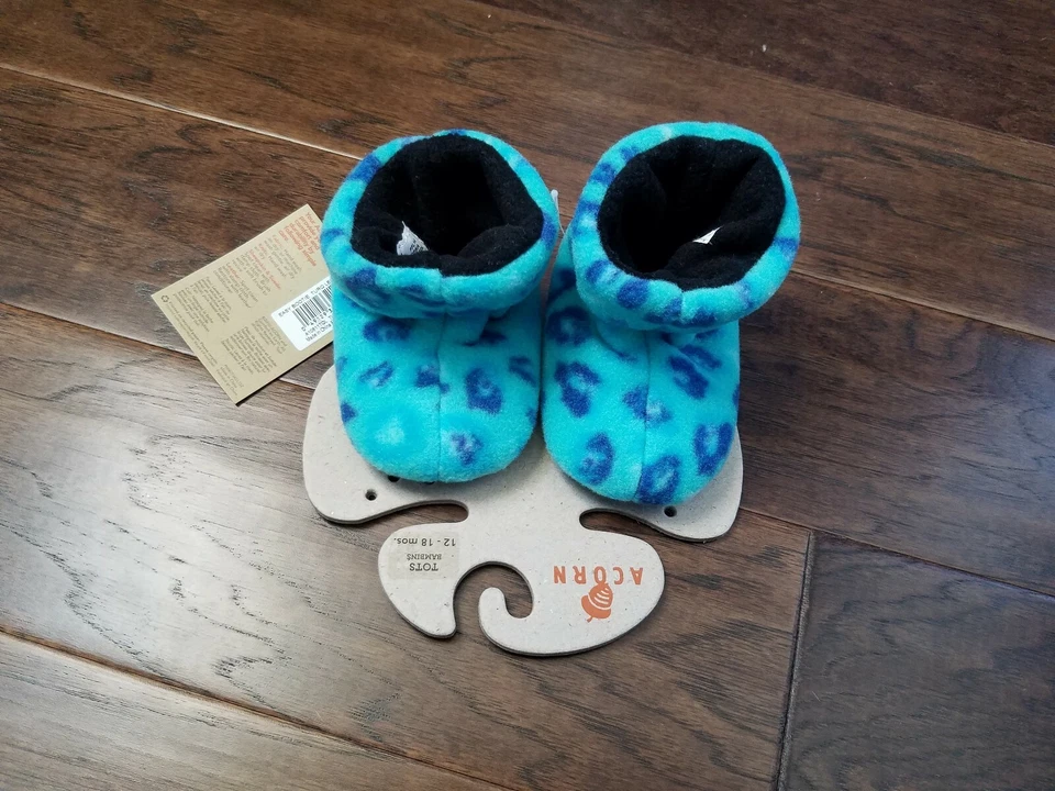 NOVO com etiquetas aconchegante chinelo botinha infantil ACORN (bebê/criança) azul (12-18 meses) - Imagem 3 de 4