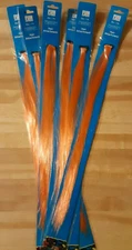 Lot of 6 Pcs Fun Express Orange Hair Attachment Extension 16"