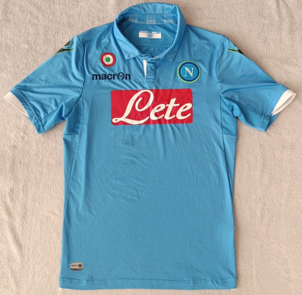 Napoli 2014 - 2015 RARE home Macron Lete shirt size M | eBay UK