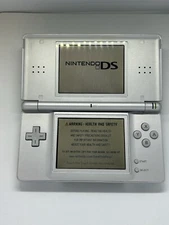 Nintendo DS Lite Handheld Silver Works, No Charger/Stylus & Loose/Roll Hinge
