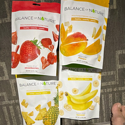 Balance of Nature Freeze-Dried Fruit Snacks Variety Pack, 4 x 1.6 oz Pouches