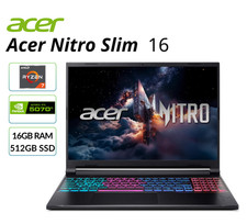 Acer Nitro Slim 16" Gaming Laptop RTX 5070 TI Ryzen AI 7 350 16GB RAM 512GB SSD