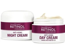 Retinol Anti-Aging, Vitamin Enriched Day And Night Cream Duo 1 Oz Each