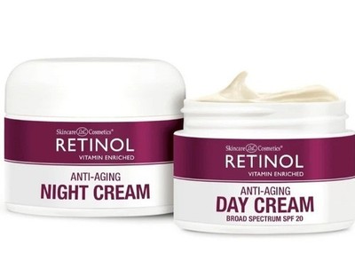 Retinol Anti-Aging, Vitamin Enriched Day And Night Cream Duo 1 Oz Each