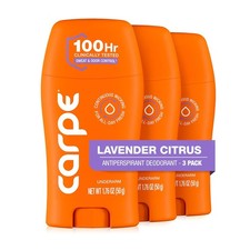 Carpe Antiperspirant Deodorant for Women Lavender Citrus 3 Pack Clinical Strengt