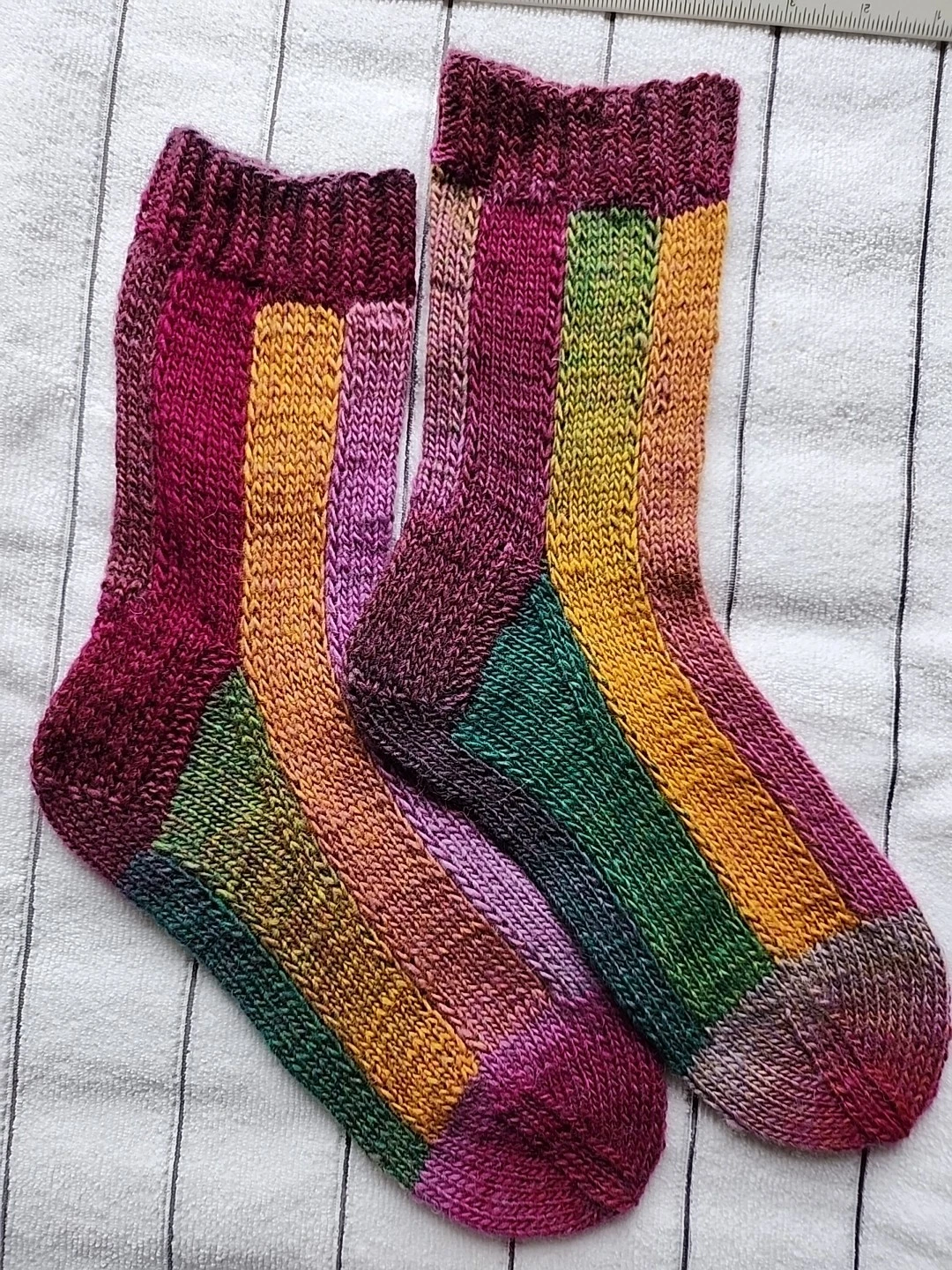 Hand Knitted Wool Socks Size 4-6 #49