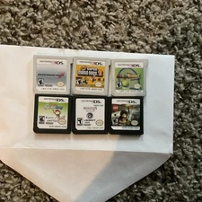 Nintendo DS/3DS - Lot Of 6 Games - Mario Bros 2, Mario Tennis, Mario Kart TESTED