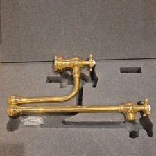 Brand new Perrin Rowe U.4798X-ULB-2 Pot Filler in Unlacquered Brass