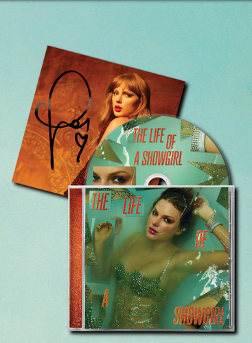 Taylor Swift The Life of a Showgirl CD + Hand Signed Photo 3