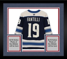 Framed Adam Fantilli Blue Jackets Signed Navy Alternate Fanatics Premium Jersey