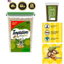 Cat Treats MixUps Catnip Fever Flavored Crunchy Soft 16 oz Tub