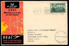 ENGLAND/USA 1957 BOAC Dec 21 FFC