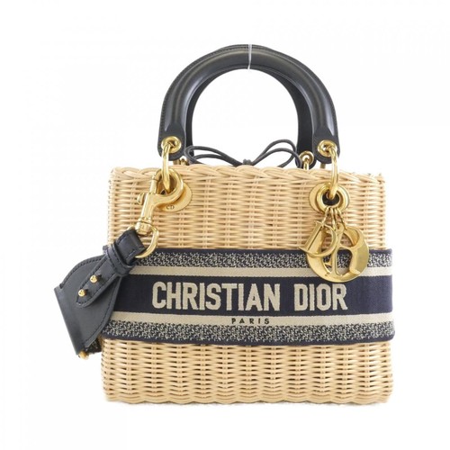 Authentic Christian Dior DIOR OBLIQUE Lady Dior Medium M0565CMVO Bag #230-00...