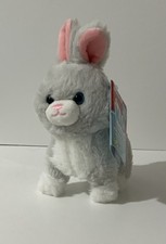 Kid Connection 6" Mini Walking Pet Grey Bunny