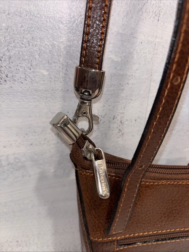 Italian Brown leather Barberini purse Crossbody suede Bag Vintage Handbag Rare, $35 - Photo 5