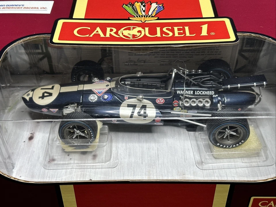 КАРУСЕЛЬ 1 AAR EAGLE #74 DAN GURNEY WAGNER LOCKHEED EAGLE 1967 INDY 500 #4761 - Изображение 3 из 4