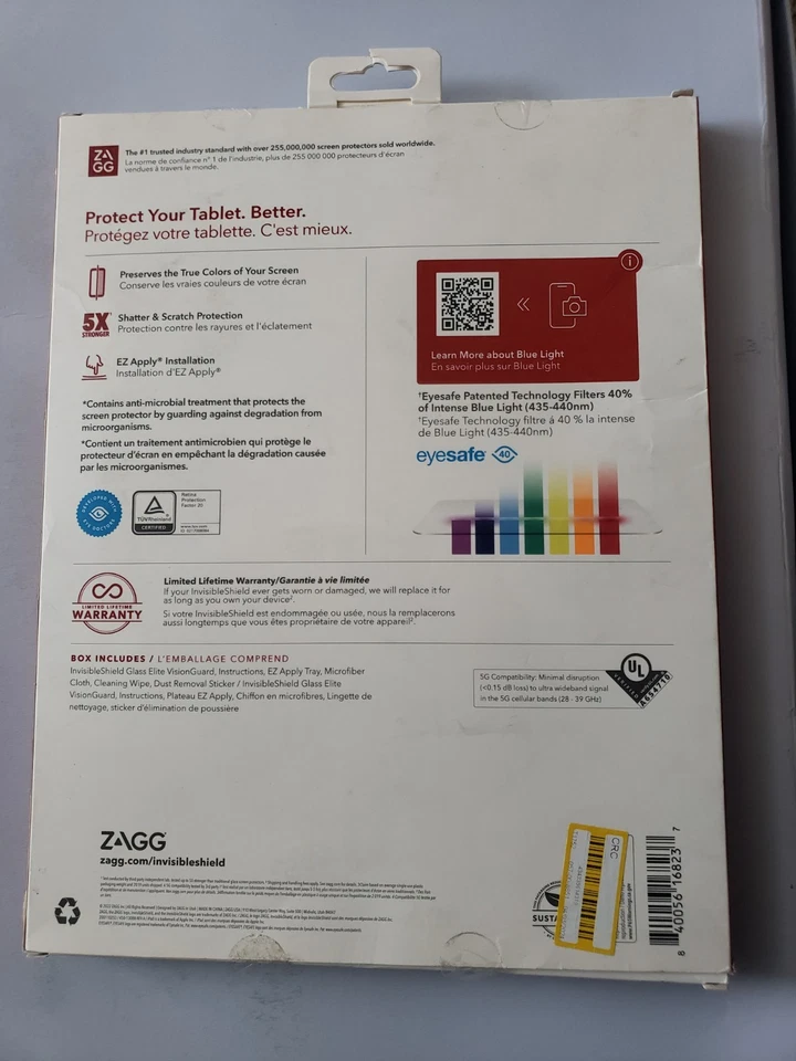 (2 For 1) Zagg Invisibleshield Glass Elite Vision Guard For iPad 10th Gen - Image 2 of 2