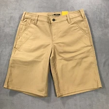 Carhartt Shorts Beige Womens 8 Loose Fit Rugged Professional Work Utility Flex