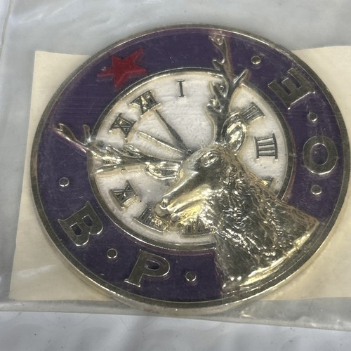 BPOE Elks Club Medallion Coin Lodge Emblem Stag Clock Face Collectible 2-1/2” - Picture 3 of 4