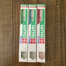 Vintage Gum Butler Full Size Toothbrushes Green Red Blue