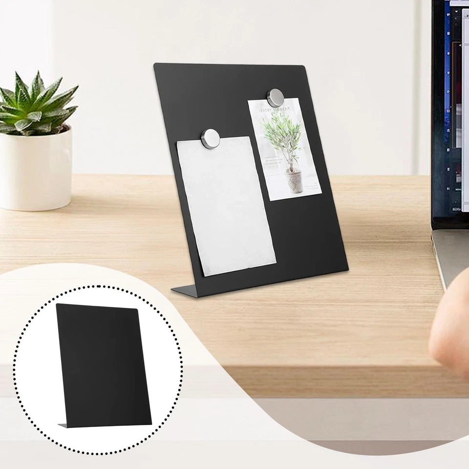 Magnetic Bulletin Board Desktop Metal Easel for Kids Room Counter Kitchen - Image 2 of 4