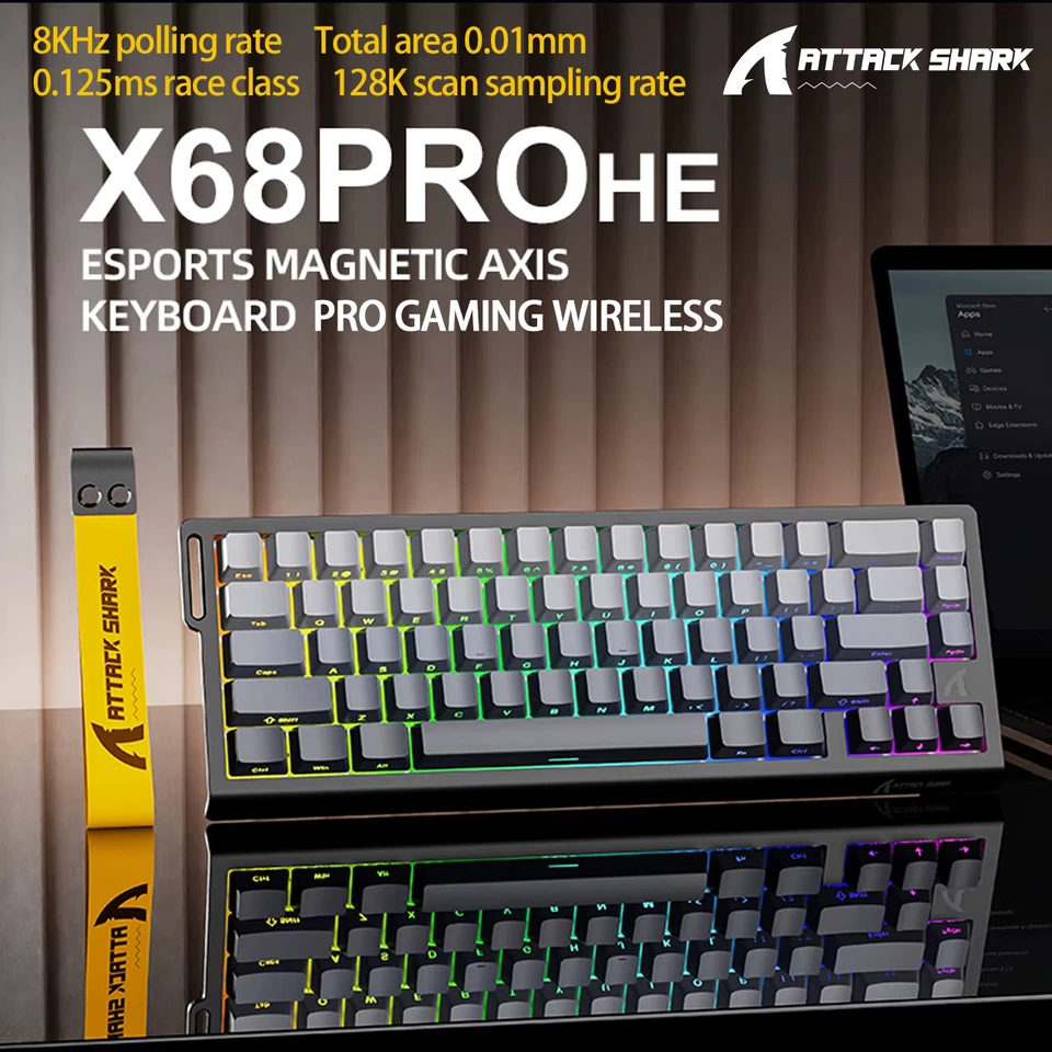 Clavier à interrupteur magnétique ATTACK SHARK X68HE X68PRO HE et FREEWOLF F68