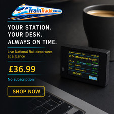 Traintrackt - Desktop Train Departure Board - (touchscreen live rail data)