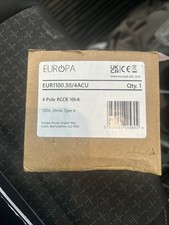 Europa Eur1100.30 RCCB 4/Acu 4 Pole 30ma 230V RCCB Circuit Breaker New In Box