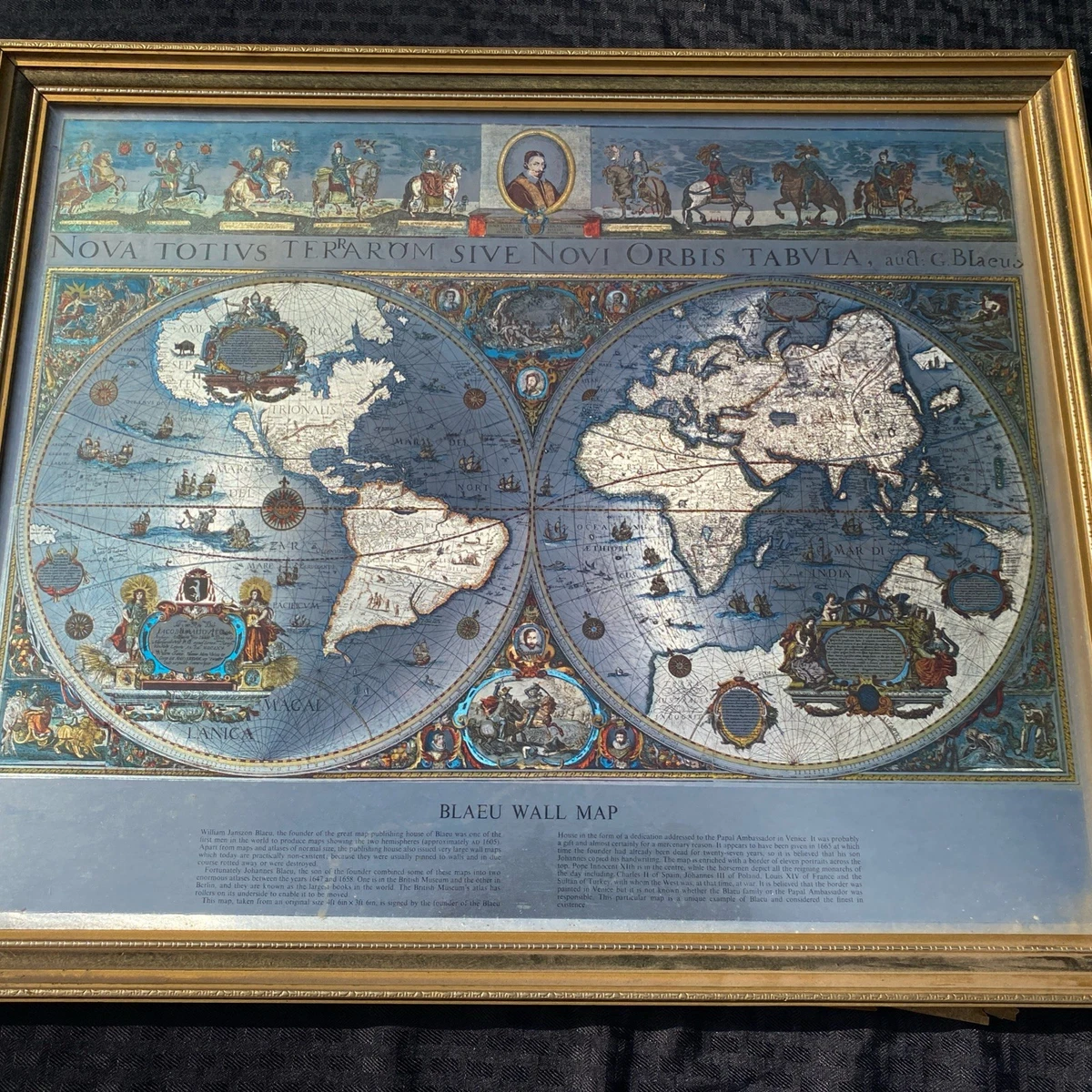 Blaeu Map In Reproduction Antique Maps, Atlases & Globes for sale