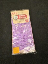 Vintage Hair Rollers Tip Top 24 1/2" Diameter Snap-on Purple Unbreakable