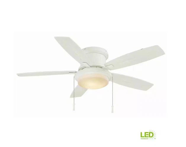Hampton Bay Roanoke 48 in. Indoor/Outdoor White Ceiling Fan with LED Bulbs - Image 3 of 4