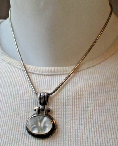 Superbe bijoux pour femmes, boîte ronde, pendentif, collier avec médaillon Photo plaqué argent