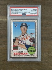 ALEX BREGMAN - 2017 TOPPS HERITAGE REAL ONE RED INK - (RC) AUTO PSA 10 39/68