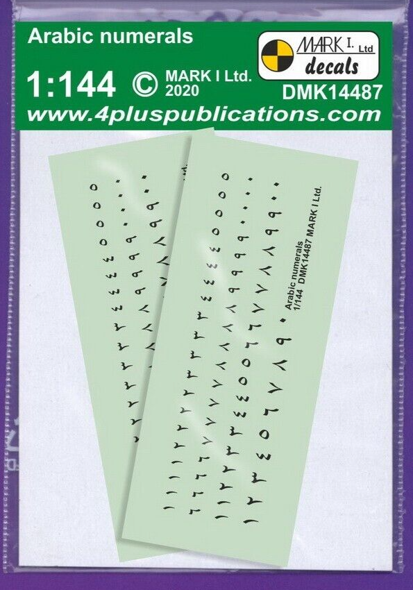 Mark I Decals 1/144 Arabic Numerals Numbers Writing Markings