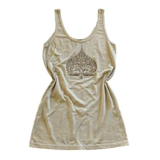 Vintage Y2K Tank Top Size L Yoga Mandala Hippie Boho 2000s Whimsygoth Fairycore