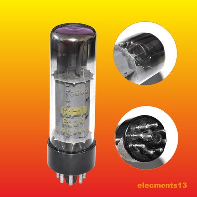 EL34 RFT DOUBLE HALO GETTER VACUUM PENTODE TUBE 100% TESTED NOS 6CA7 E34L 6P27S