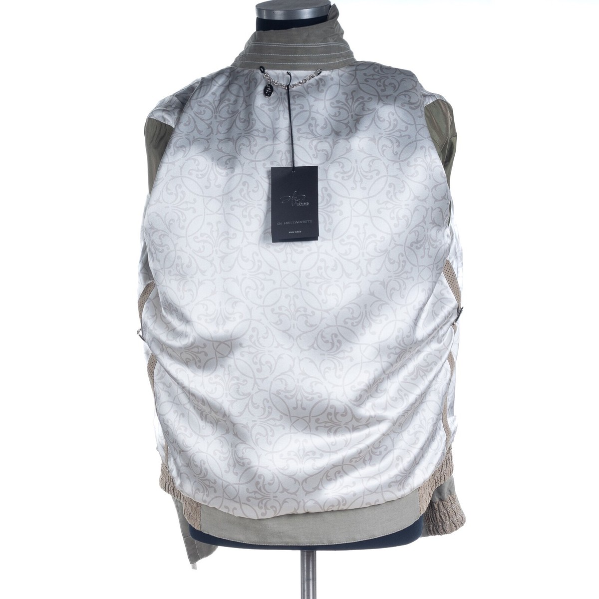 Veste Hettabretz Coton/cuir - Taille L (52), Blanc, Fermeture éclair - Neuf Avec Défauts