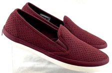 Sperry Seasick Perforated Red Leather Slip-On flats Loafer Shoes Women's 10