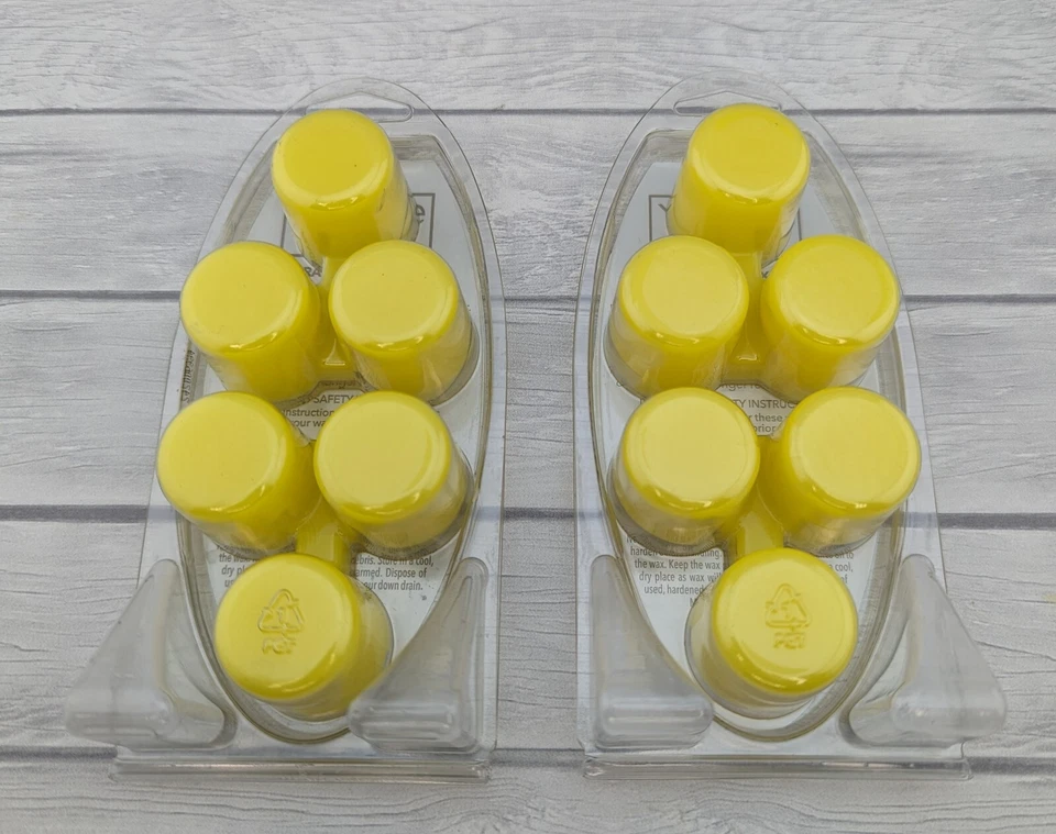 Lote de 2 novas na caixa Yankee Candle cera perfumada limão siciliano derrete 2,6 oz - Imagem 2 de 3