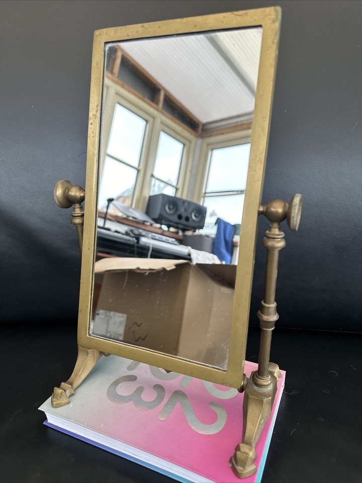 Vintage Brass Vanity Mirror/Shaving Mirror/Swivel/Tilting eBay