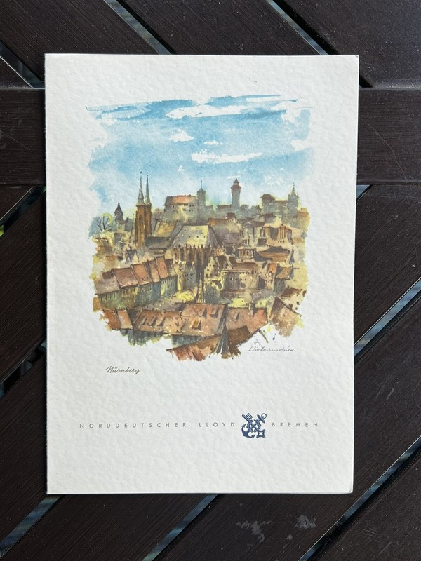 1960 MS Berlin Dinner Menu - North German Lloyd - May 2nd