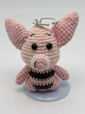 Piglet Hand Crocheted. *STOCKING STUFFERS* Stuffed animal or keychain (No stand)