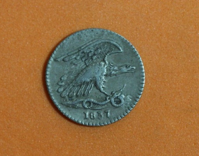1837 RARE Hard Times One Cent #P04185