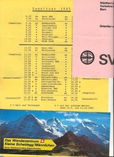 Swiss steam railway Eurovapor 1985 handbill Fiery Elias SVB Bern KleineScheidegg