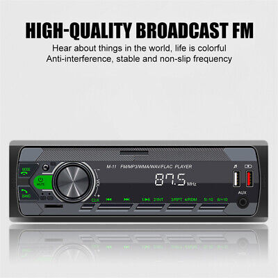 12V Auto Radio mit Bluetooth 5.0 Freisprecheinrichtung USB AUX TF MP3 1DIN