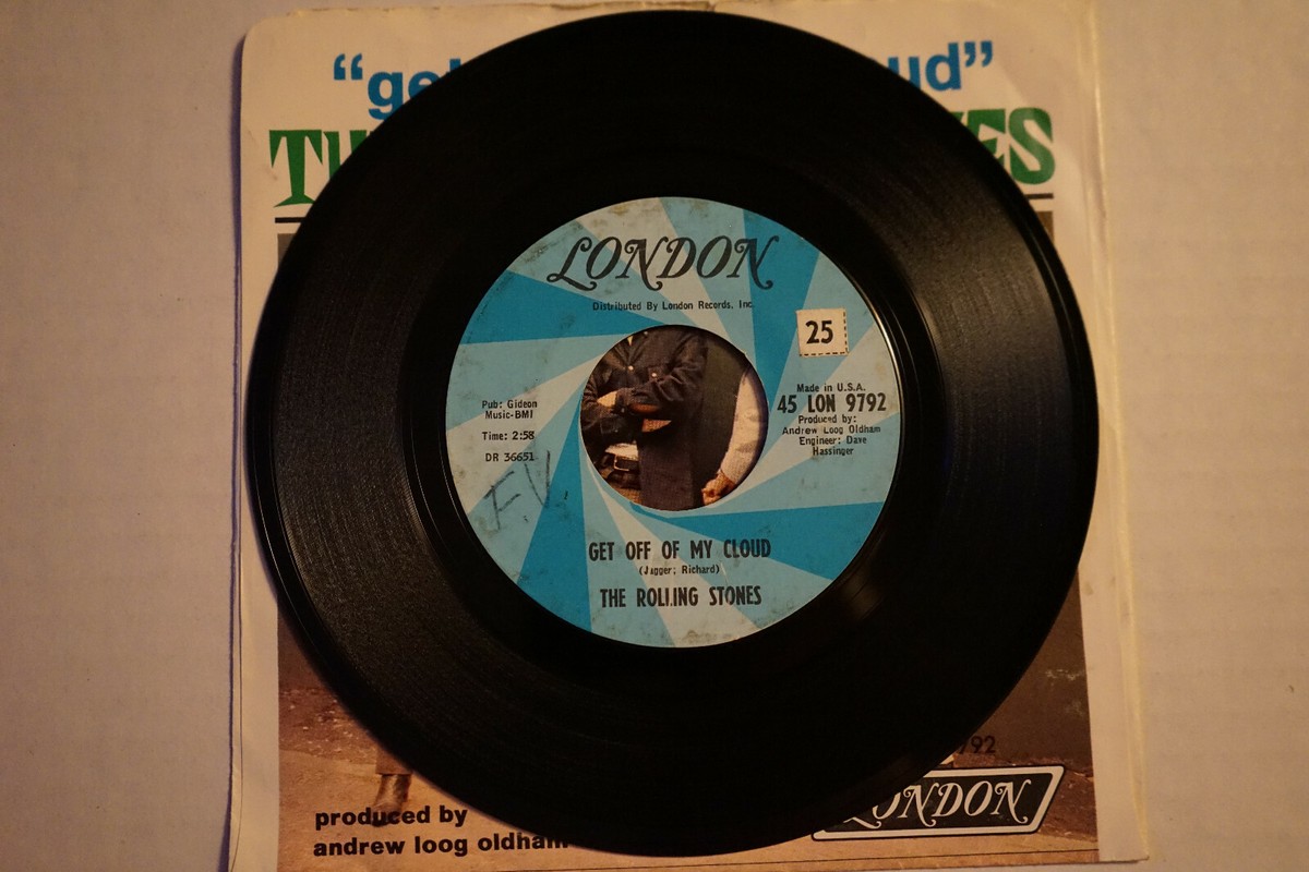 Rolling Stones Get Off My Cloud 7 1965 Record Vg+/Nm- London 45 